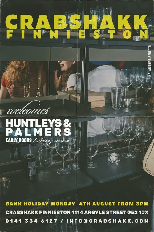 Crabshakk Finnieston welcomes Huntleys & Palmers – listening session poster