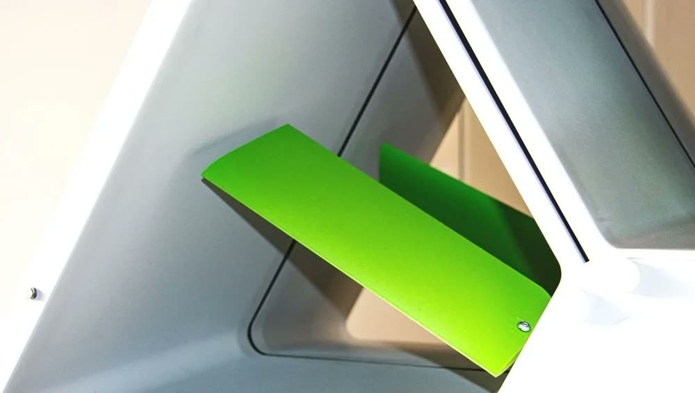 Katrick Technologies – blade detail in the brand green