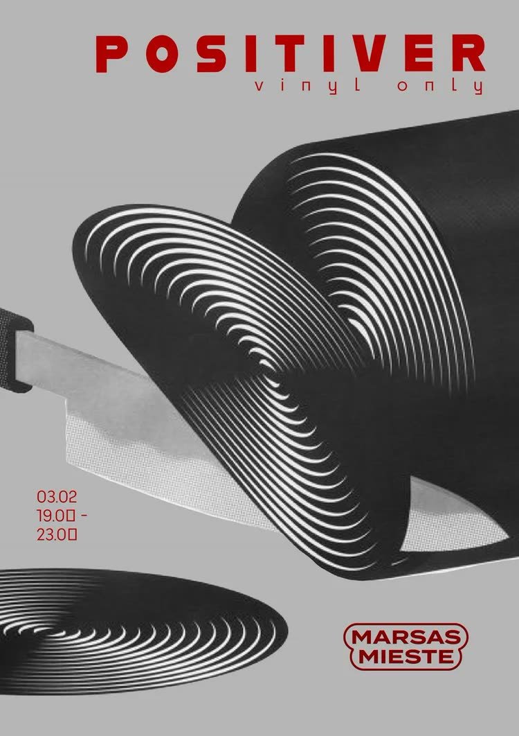 Positiver – records unrolling into a spiral